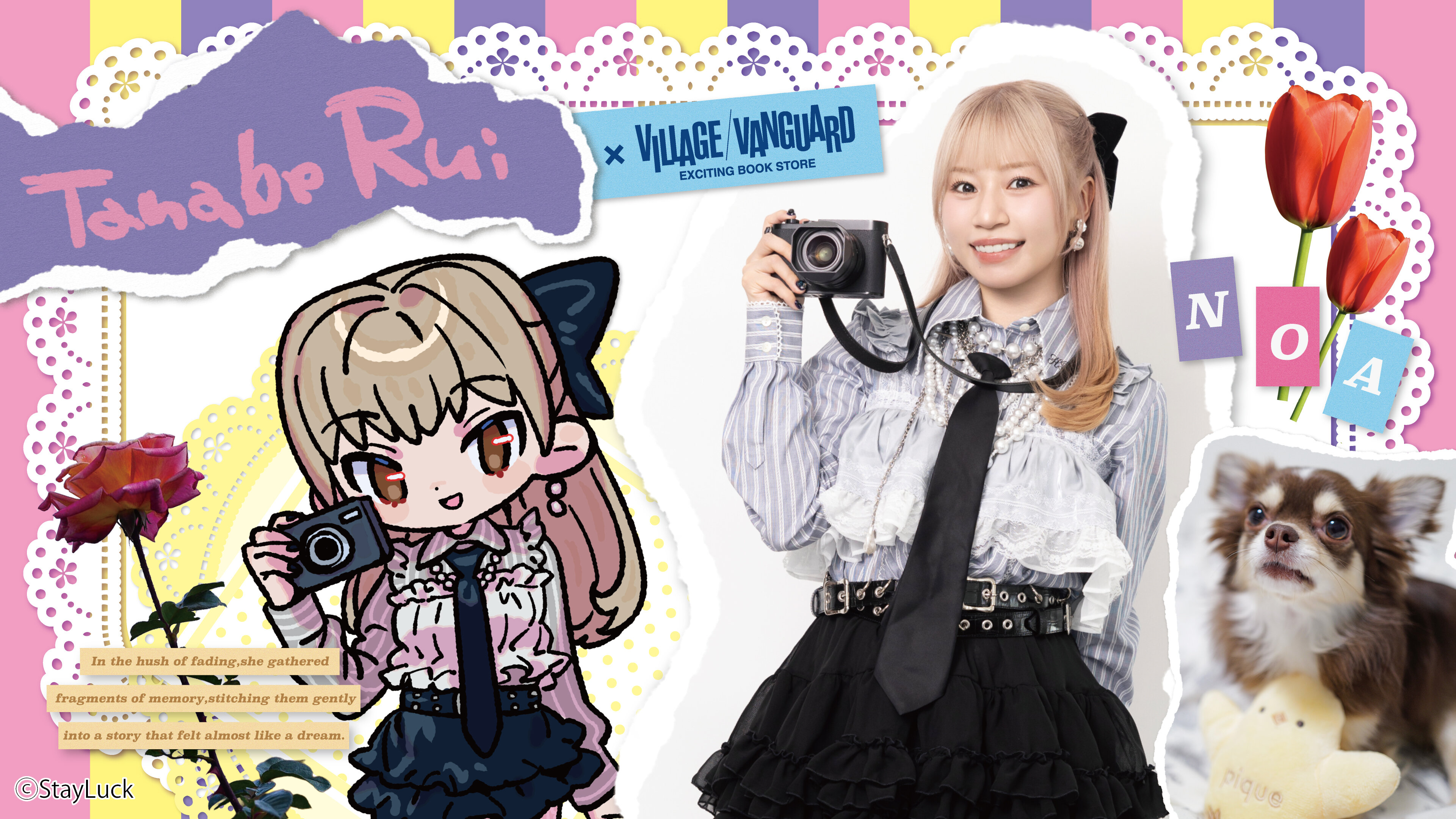 【田辺留依】ヴィレッジヴァンガードからコラボグッズ発売決定!のメイン画像
