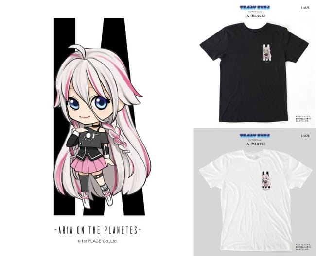 ヴァーチャルアーティスト姉妹 Iaとoneのちびキャラtシャツが登場